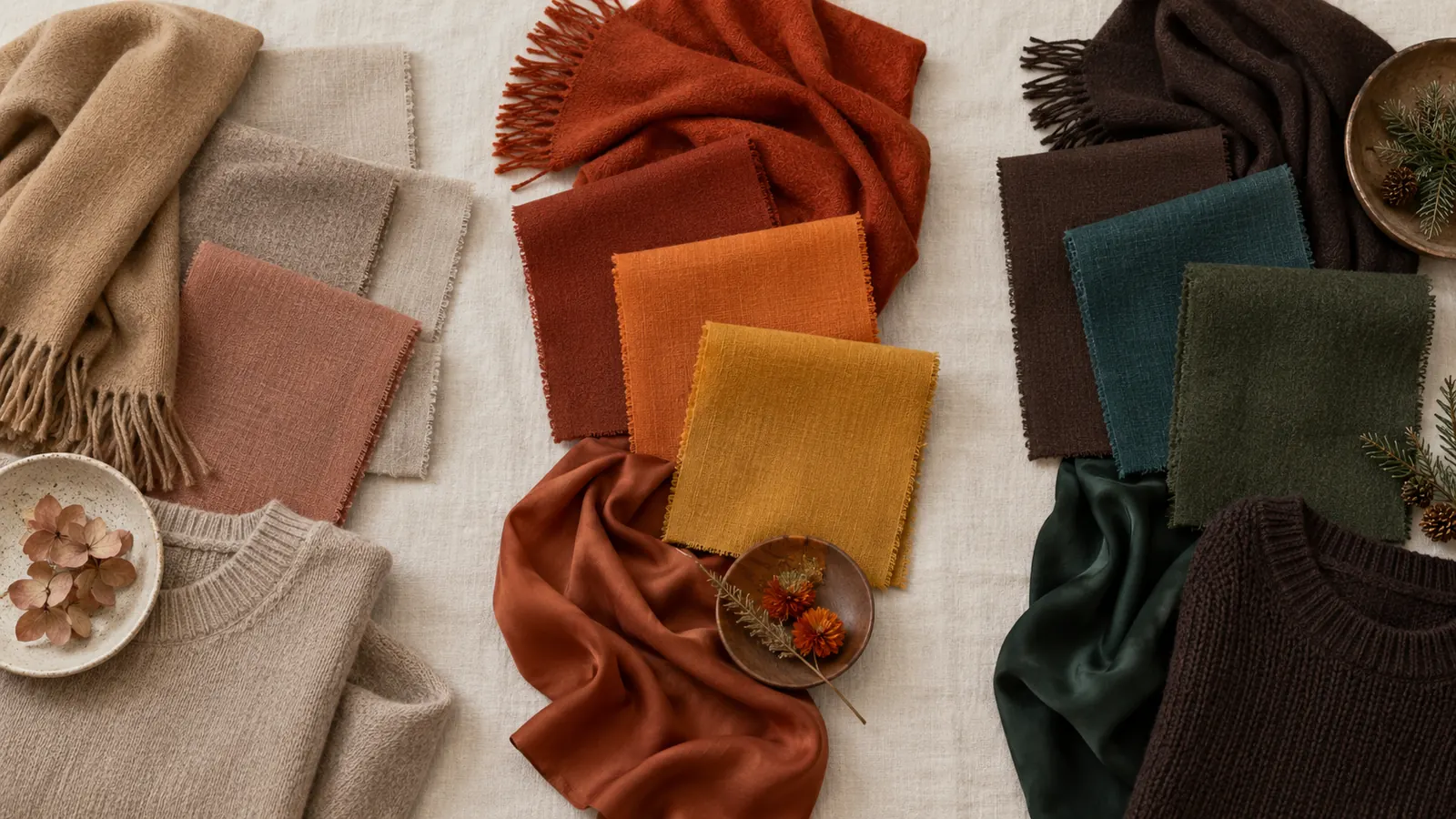 Soft Autumn vs True Autumn vs Dark Autumn color palette swatches shown side by side