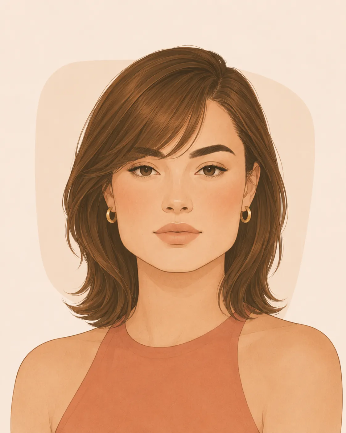 Square face shape hairstyle for women — recommended cut and length