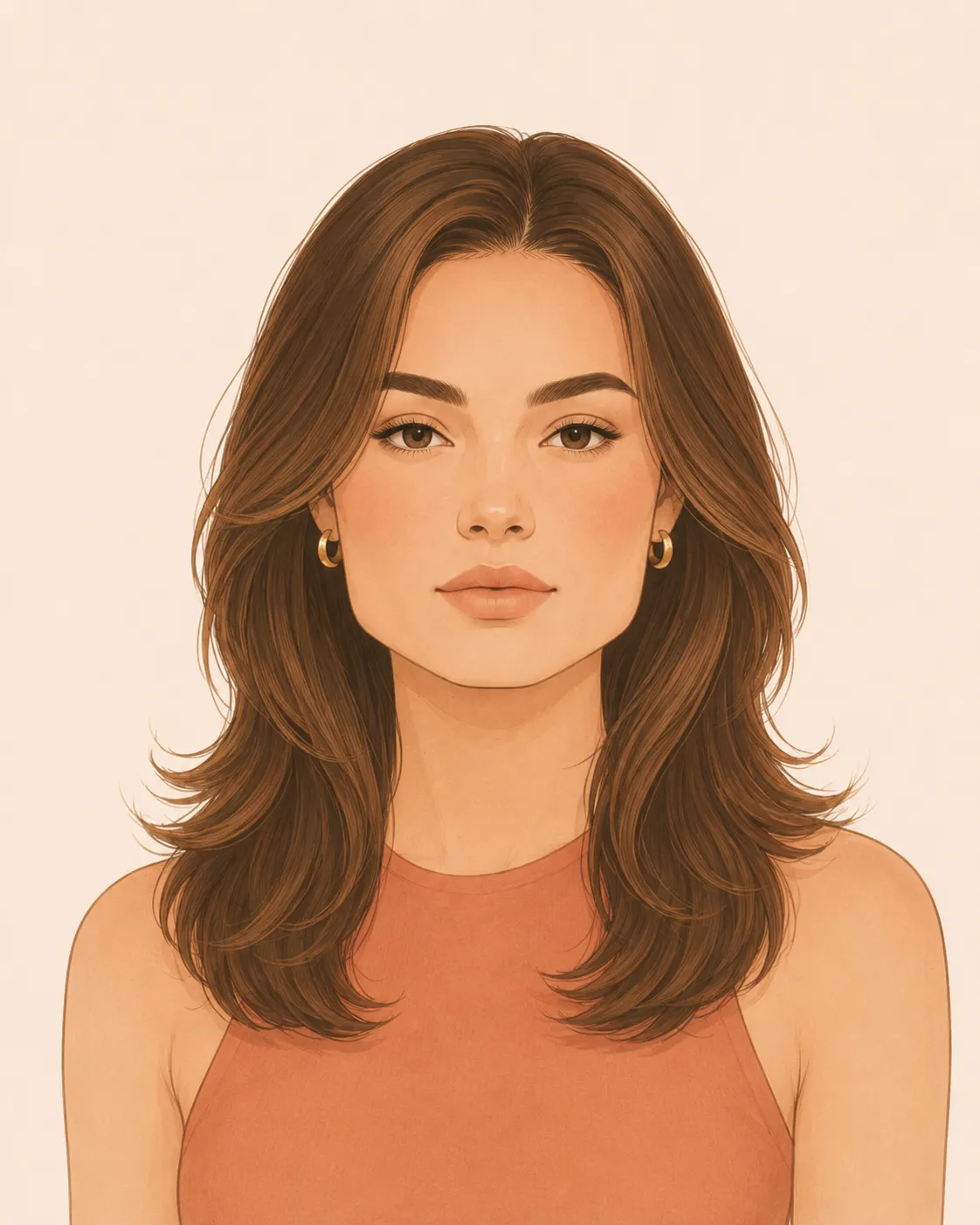 Square face shape hairstyle for women — recommended cut and length